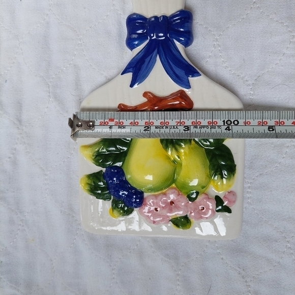 Vintage Glazed Ceramic Fruit Wall Decor - Picture 5 of 5